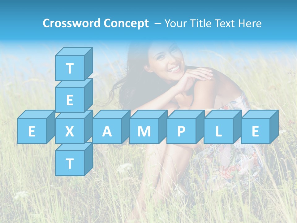 Meadow Person Female PowerPoint Template