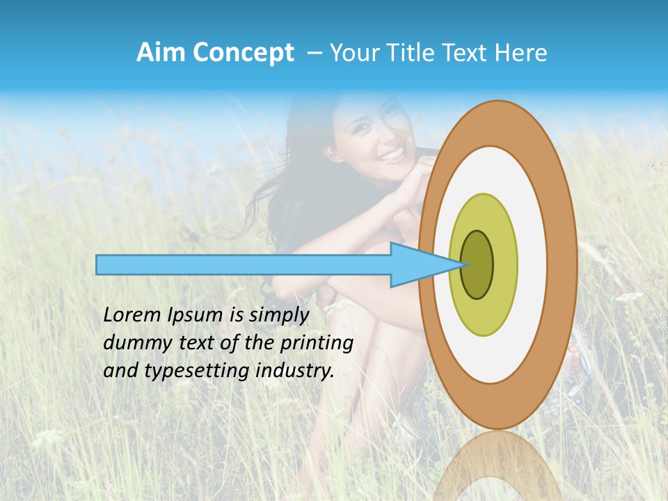 Meadow Person Female PowerPoint Template