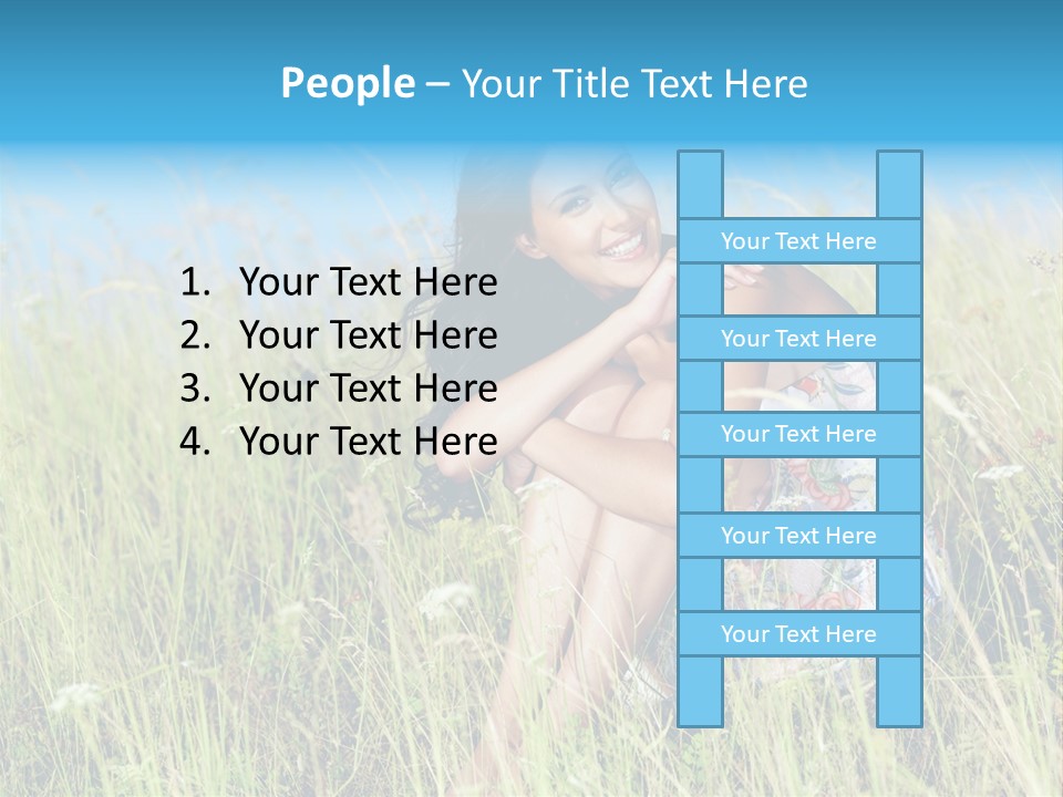 Meadow Person Female PowerPoint Template
