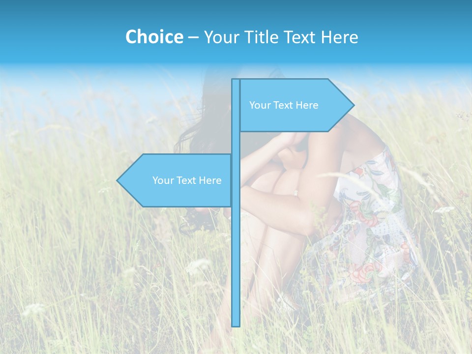 Meadow Person Female PowerPoint Template
