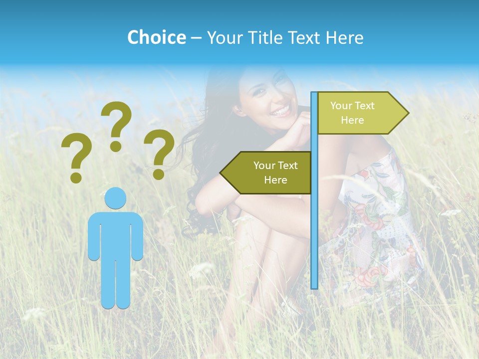 Meadow Person Female PowerPoint Template