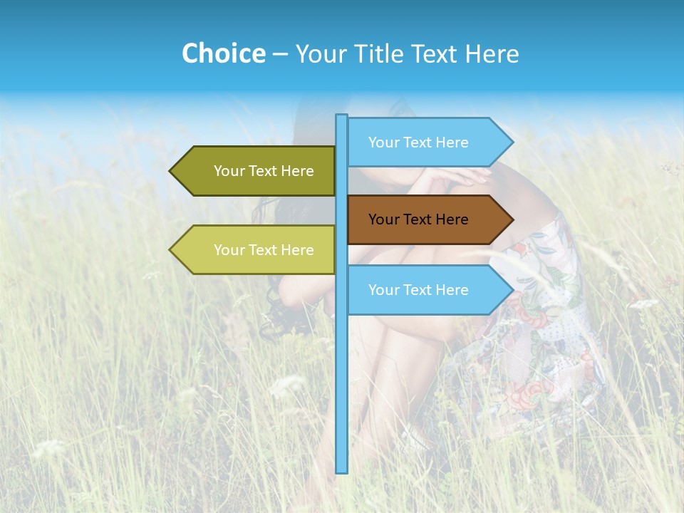 Meadow Person Female PowerPoint Template