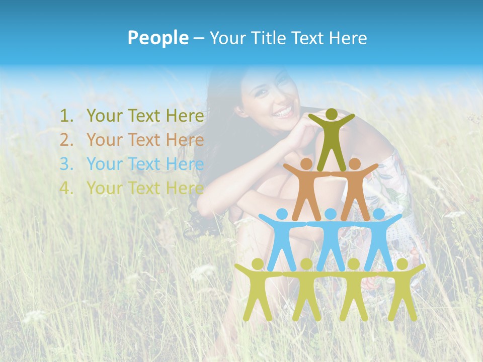 Meadow Person Female PowerPoint Template