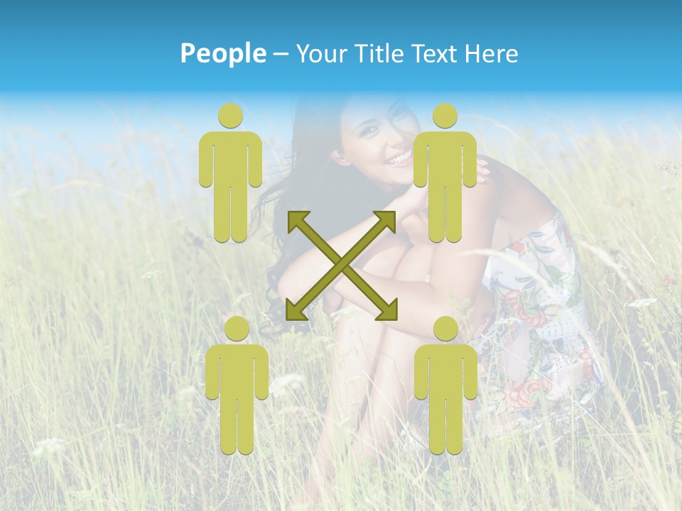 Meadow Person Female PowerPoint Template