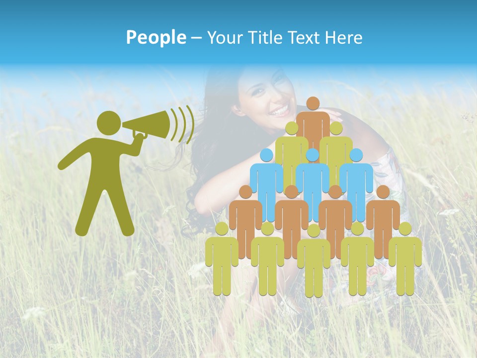 Meadow Person Female PowerPoint Template