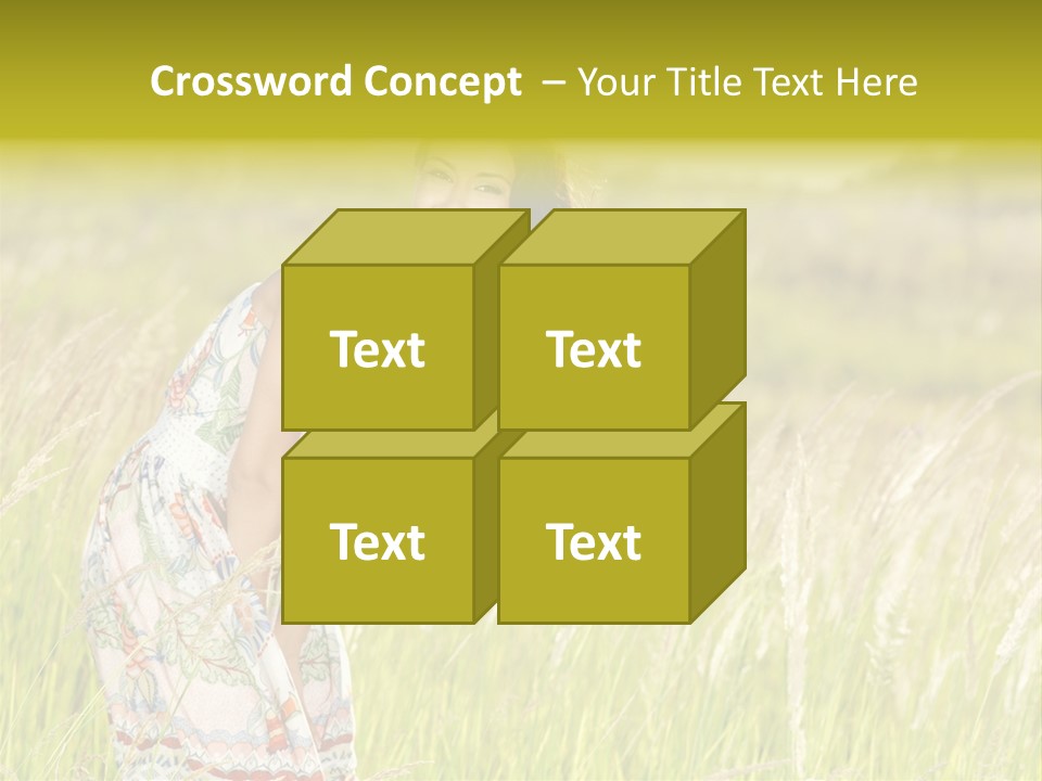 Toothy Joyful Brunette PowerPoint Template