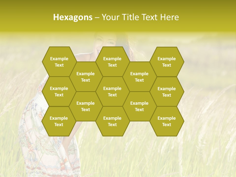 Toothy Joyful Brunette PowerPoint Template