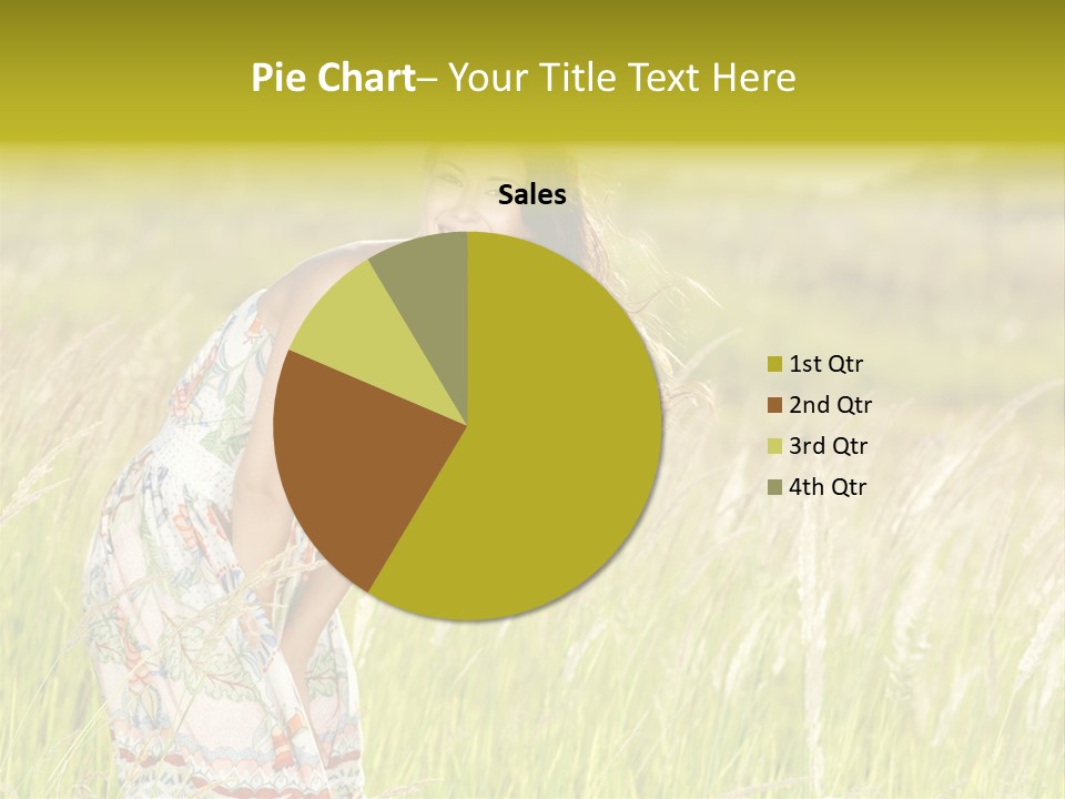 Toothy Joyful Brunette PowerPoint Template