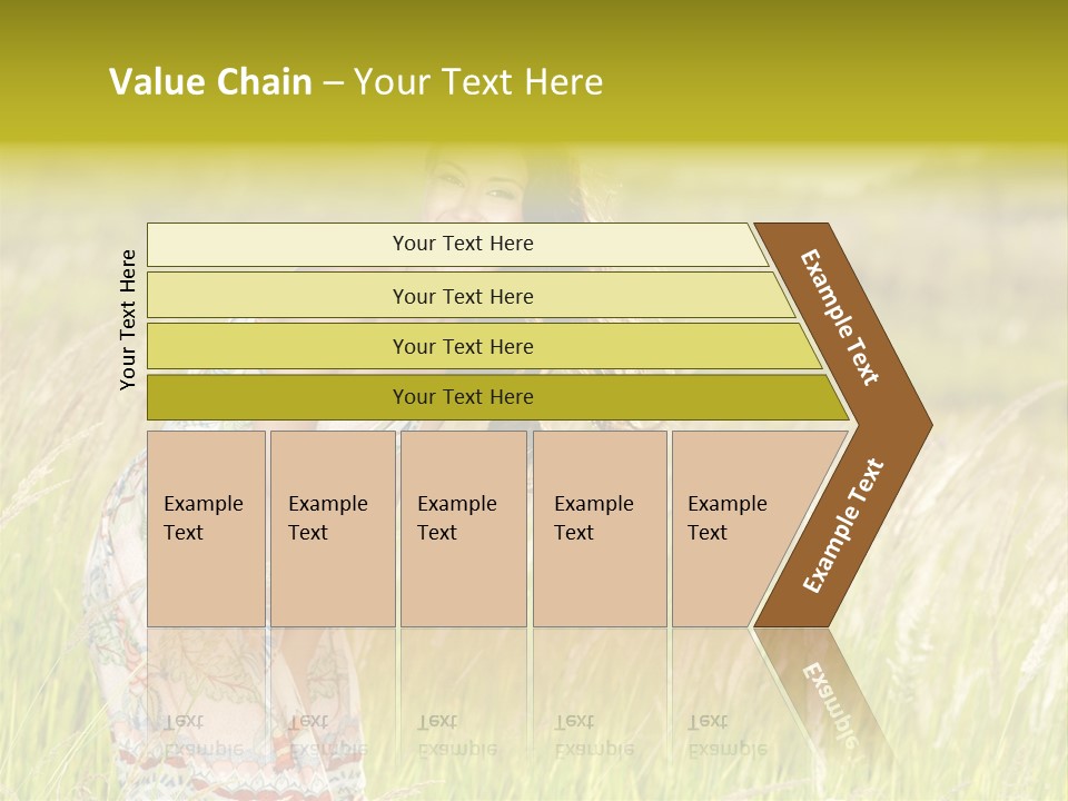 Toothy Joyful Brunette PowerPoint Template