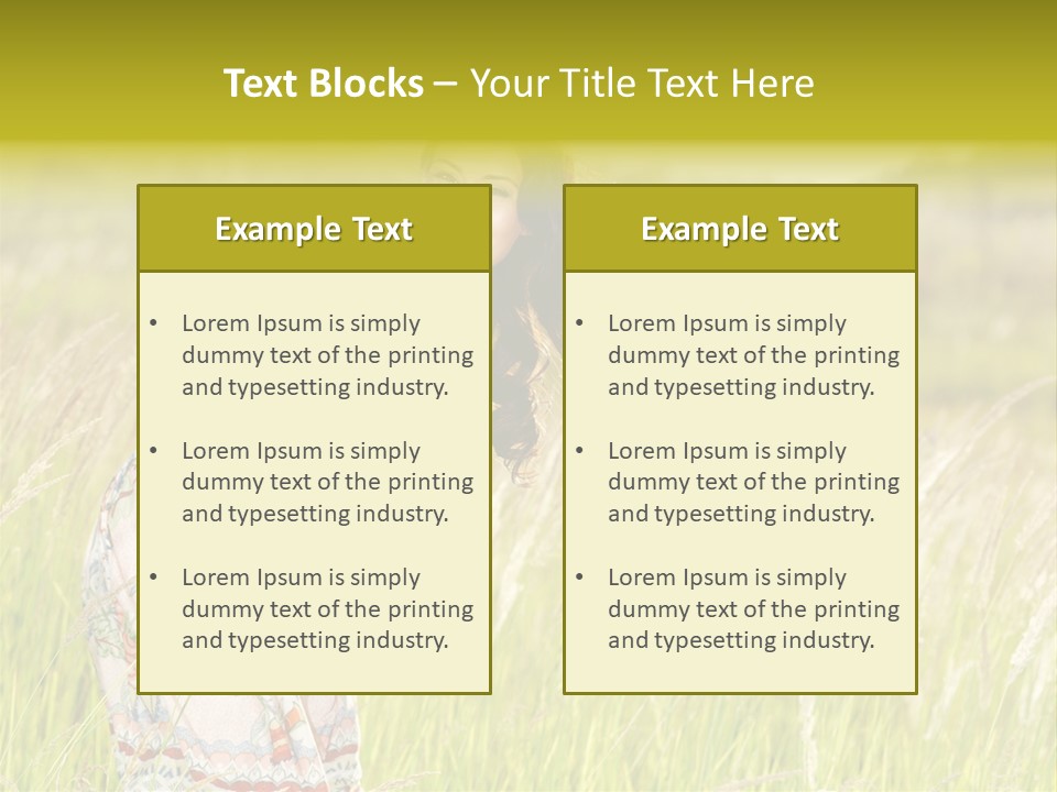 Toothy Joyful Brunette PowerPoint Template