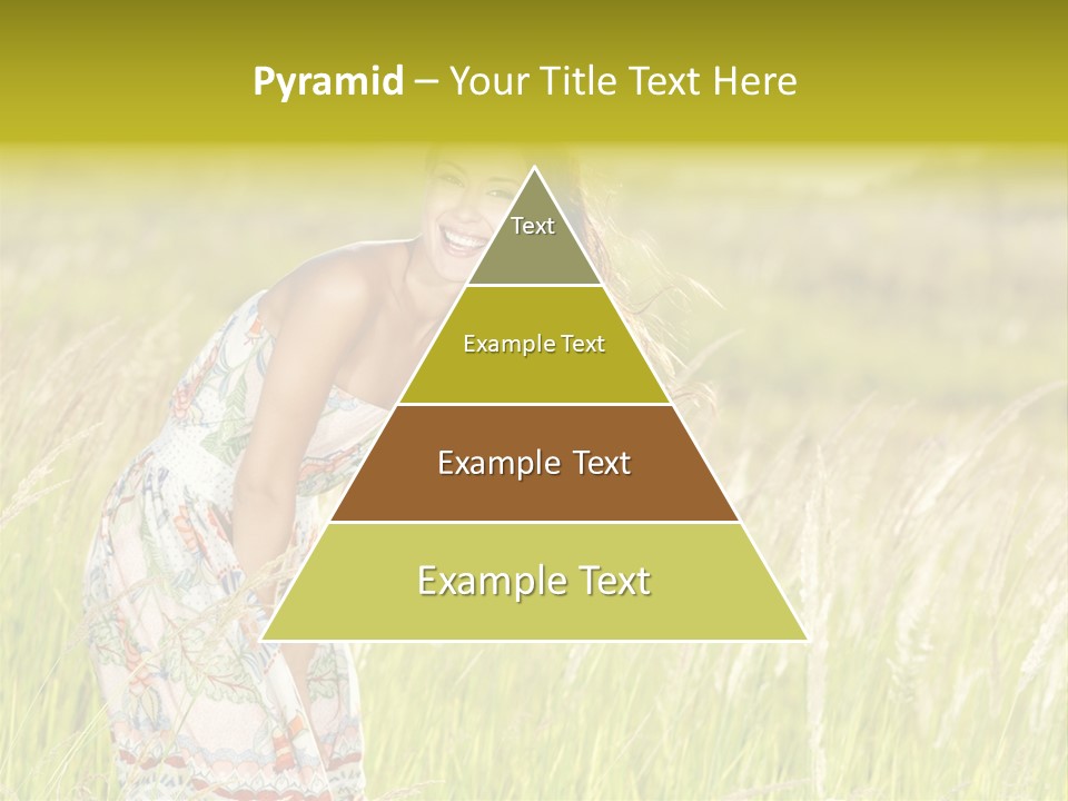 Toothy Joyful Brunette PowerPoint Template