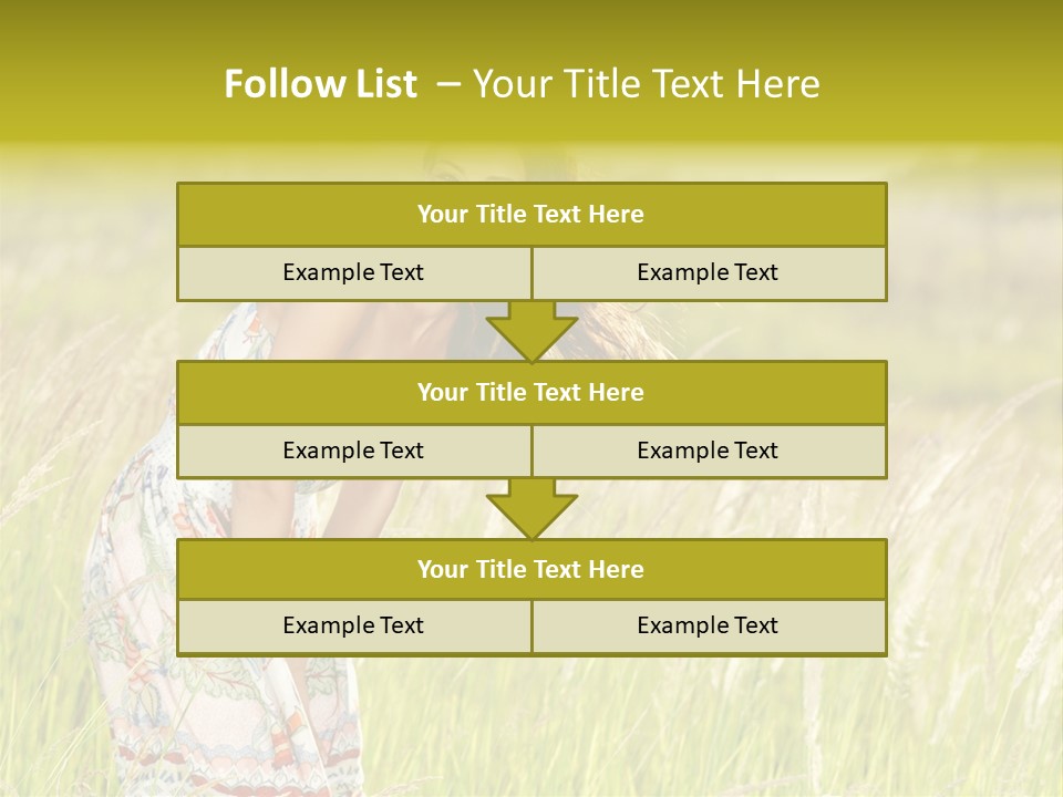 Toothy Joyful Brunette PowerPoint Template