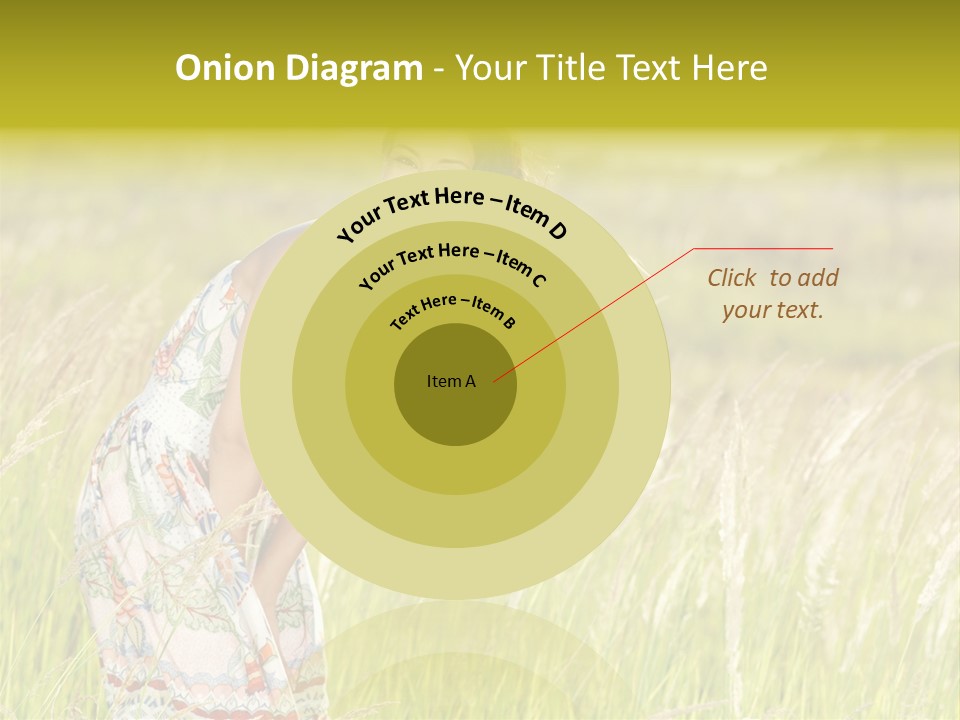 Toothy Joyful Brunette PowerPoint Template