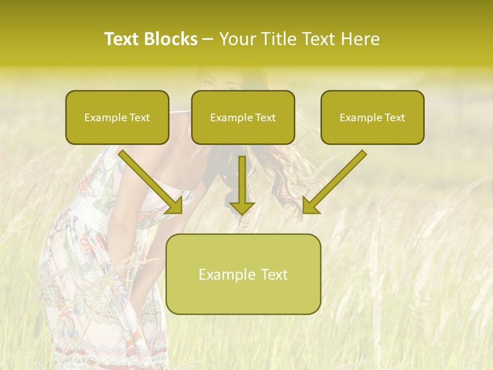 Toothy Joyful Brunette PowerPoint Template