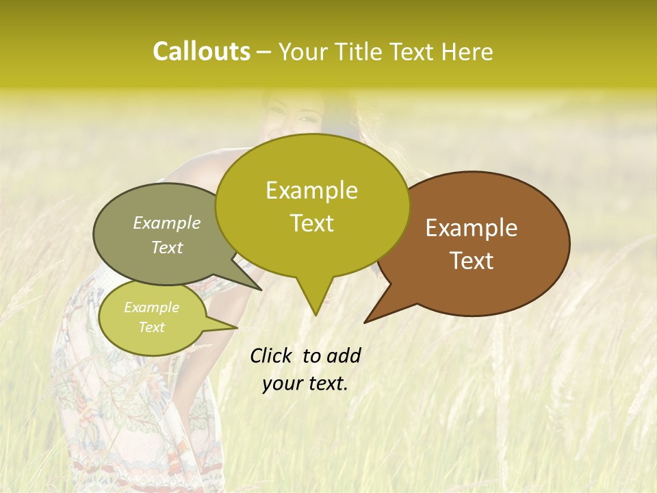 Toothy Joyful Brunette PowerPoint Template