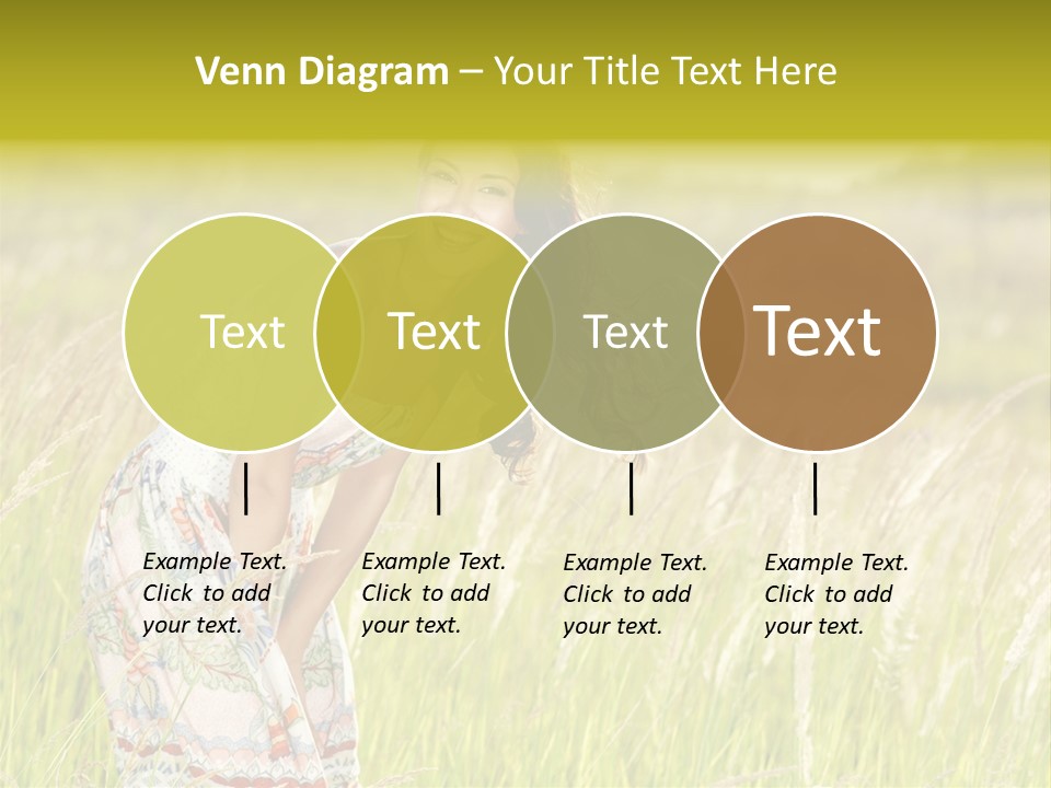 Toothy Joyful Brunette PowerPoint Template