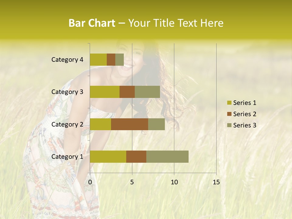 Toothy Joyful Brunette PowerPoint Template