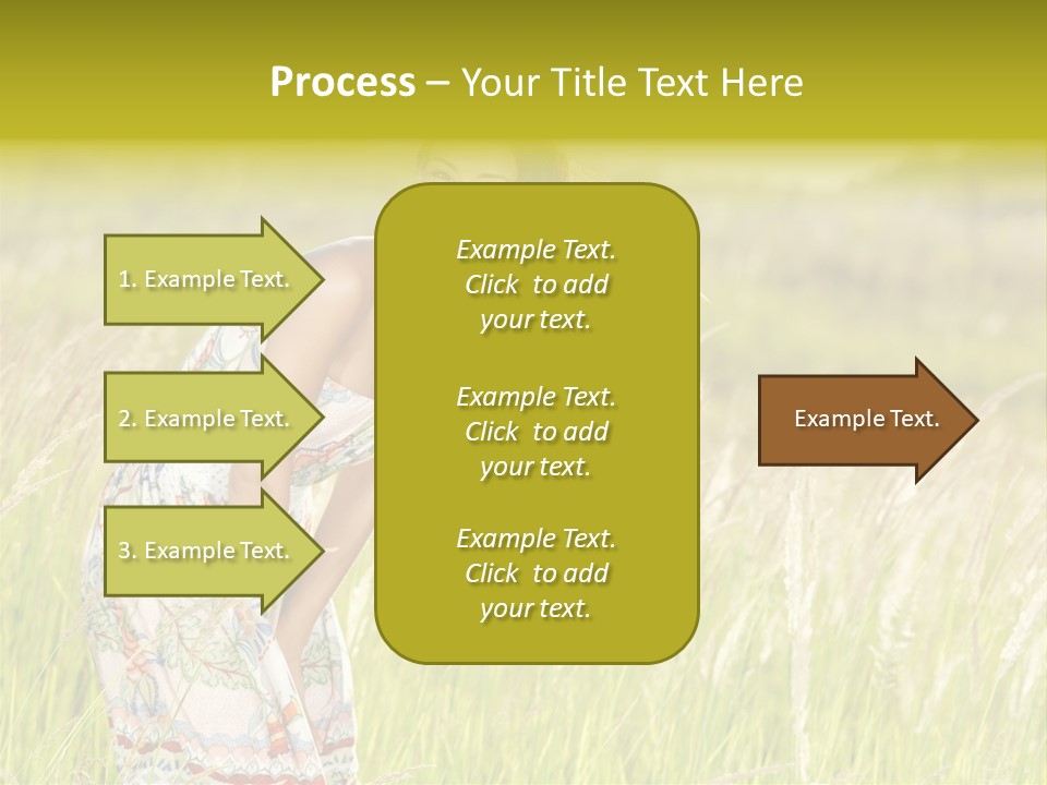 Toothy Joyful Brunette PowerPoint Template