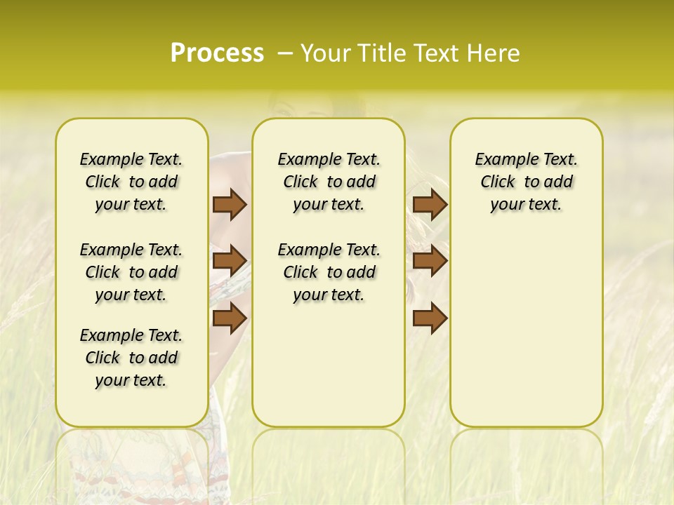 Toothy Joyful Brunette PowerPoint Template