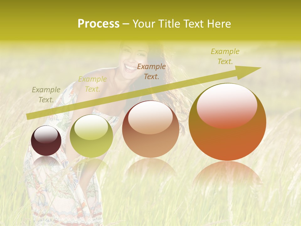 Toothy Joyful Brunette PowerPoint Template