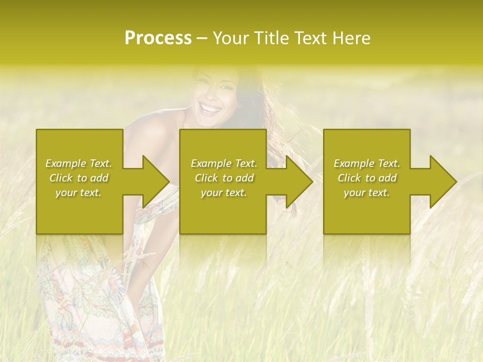 Toothy Joyful Brunette PowerPoint Template