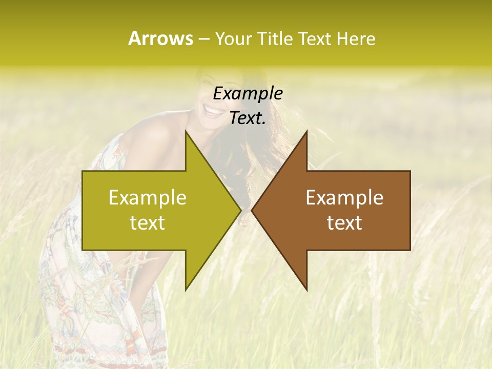 Toothy Joyful Brunette PowerPoint Template