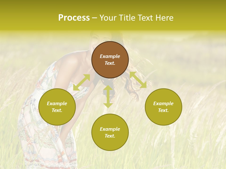 Toothy Joyful Brunette PowerPoint Template