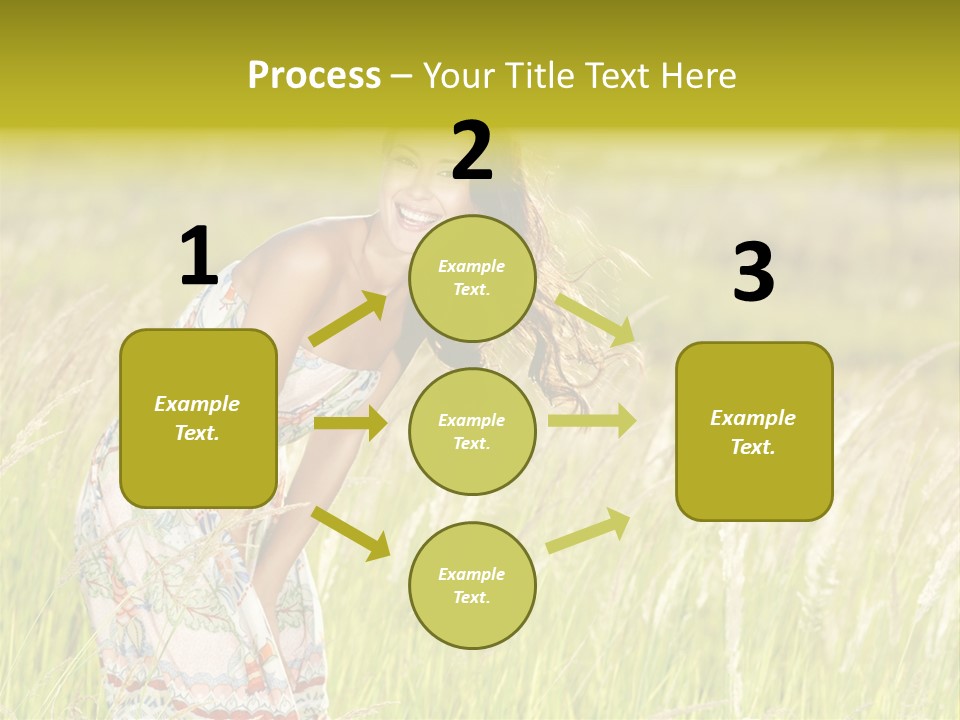 Toothy Joyful Brunette PowerPoint Template