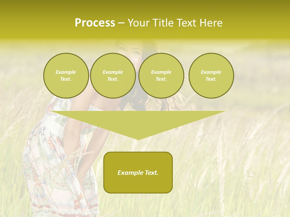 Toothy Joyful Brunette PowerPoint Template