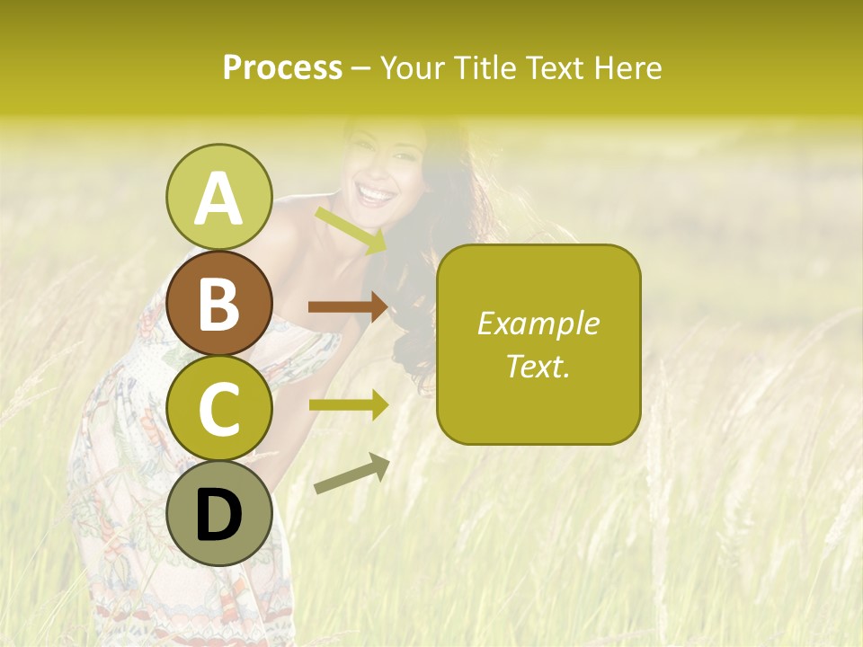 Toothy Joyful Brunette PowerPoint Template