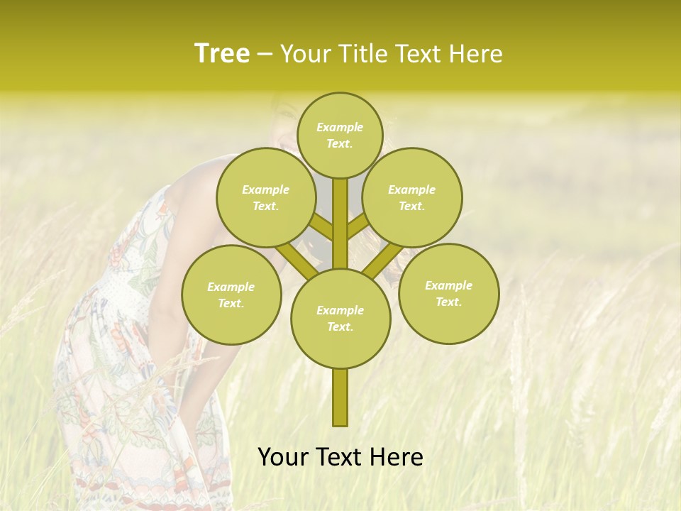 Toothy Joyful Brunette PowerPoint Template