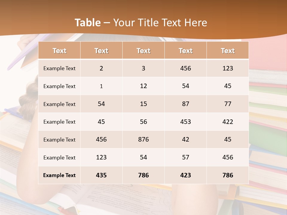 Table Back To School Study PowerPoint Template