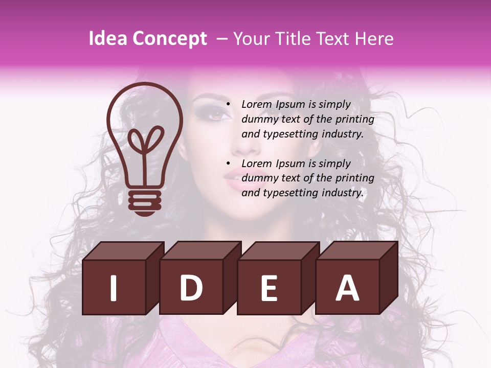 Close Up Looking Eye PowerPoint Template