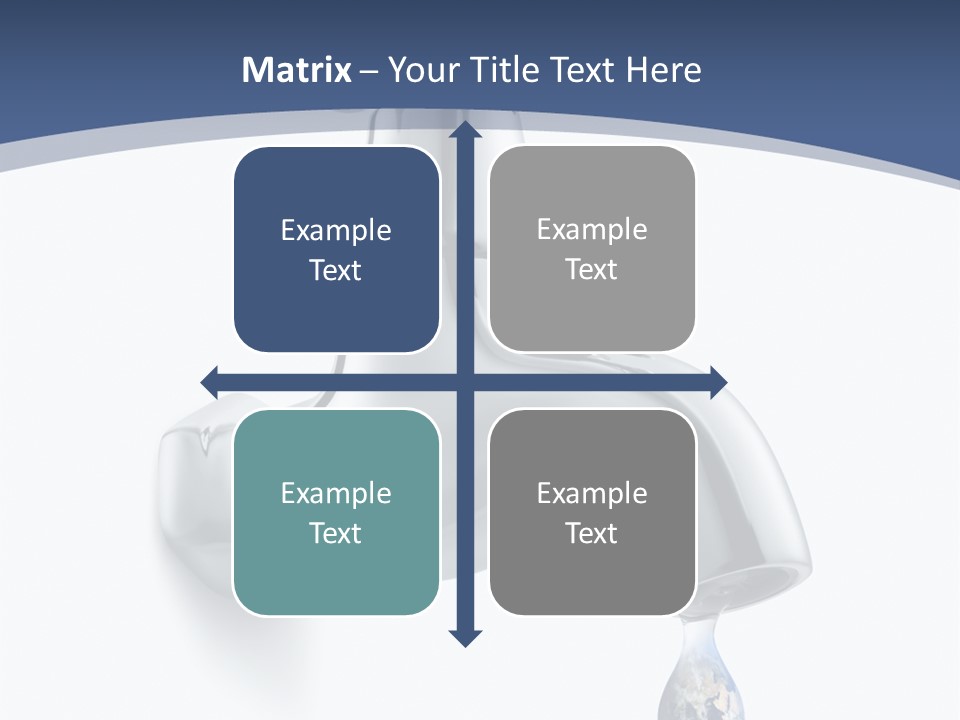 Faucet Drop White Background PowerPoint Template