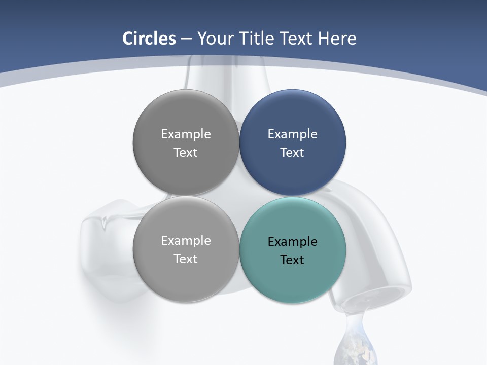 Faucet Drop White Background PowerPoint Template