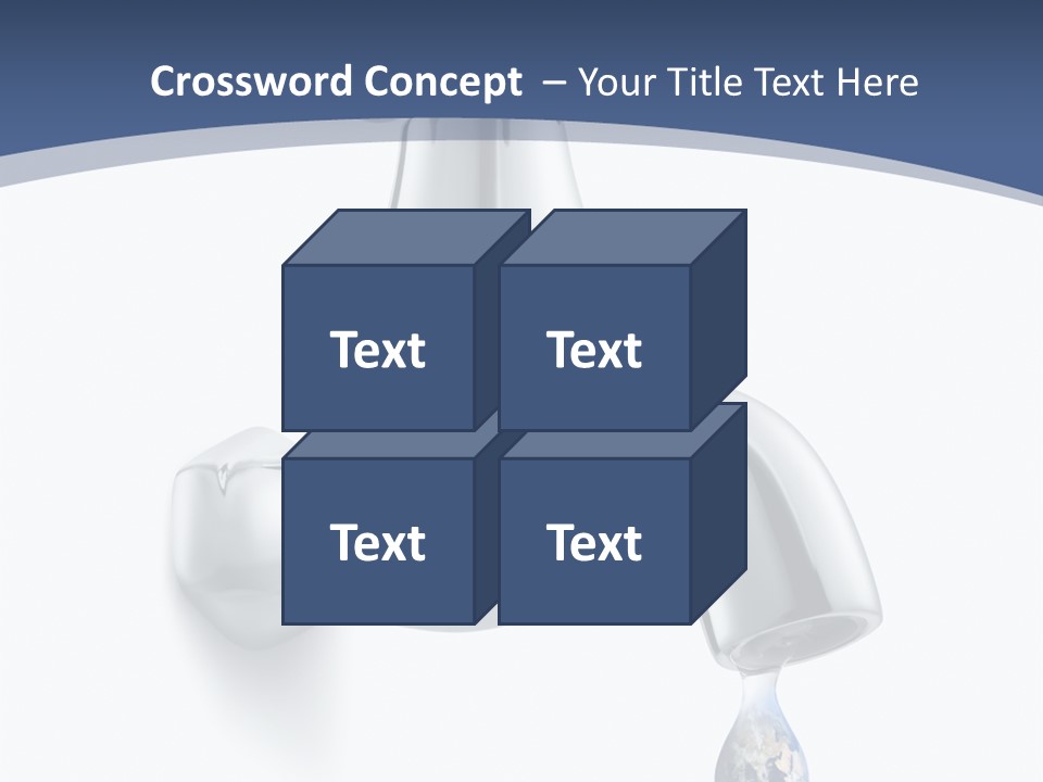 Faucet Drop White Background PowerPoint Template