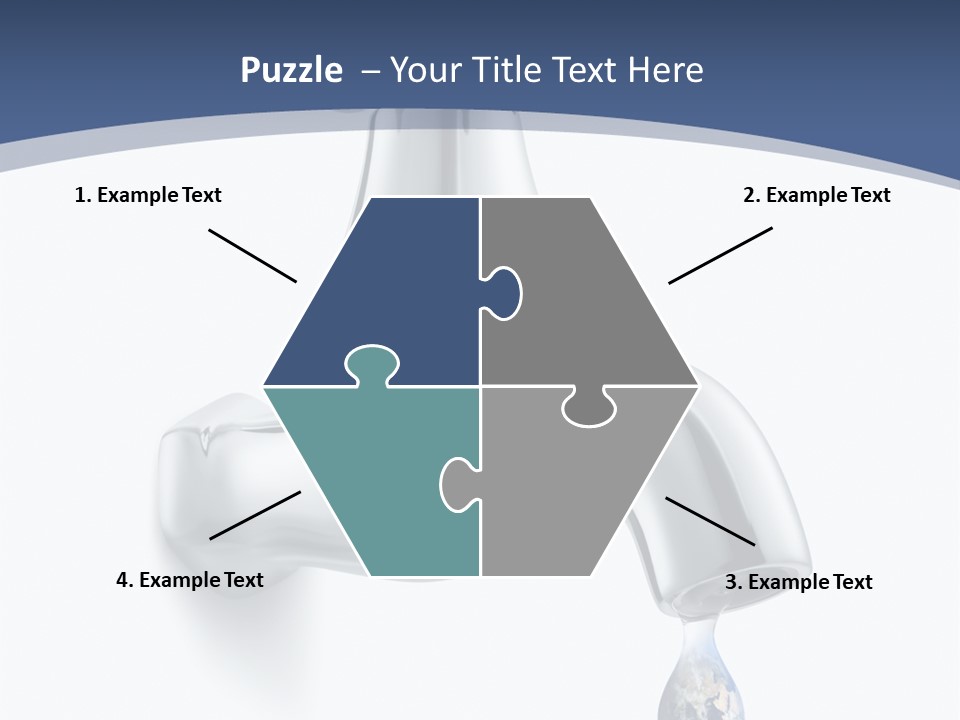 Faucet Drop White Background PowerPoint Template