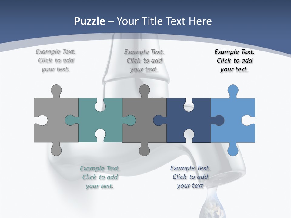 Faucet Drop White Background PowerPoint Template