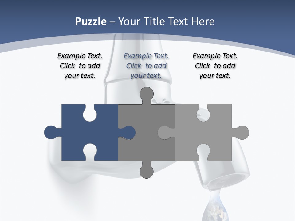 Faucet Drop White Background PowerPoint Template