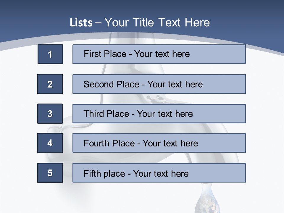 Faucet Drop White Background PowerPoint Template