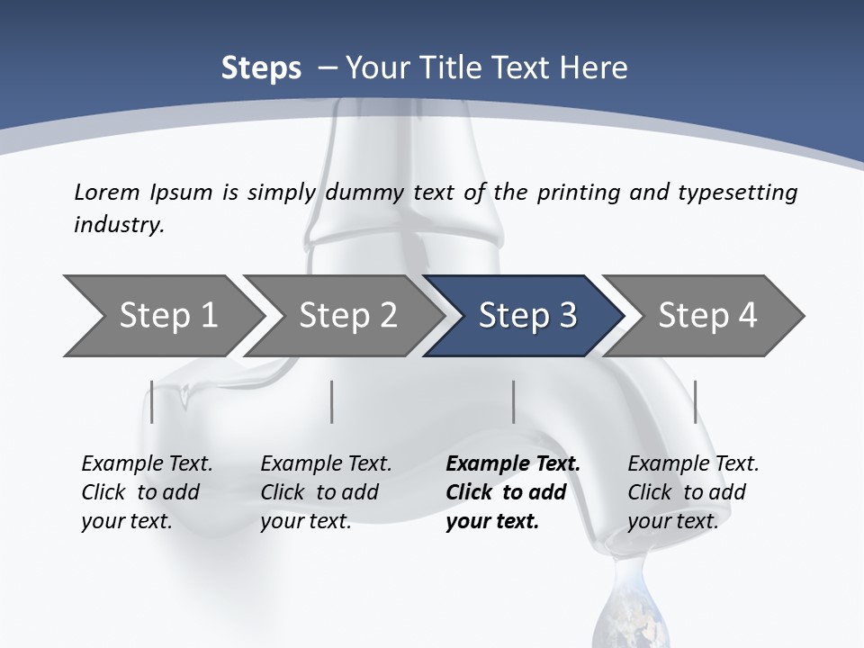 Faucet Drop White Background PowerPoint Template