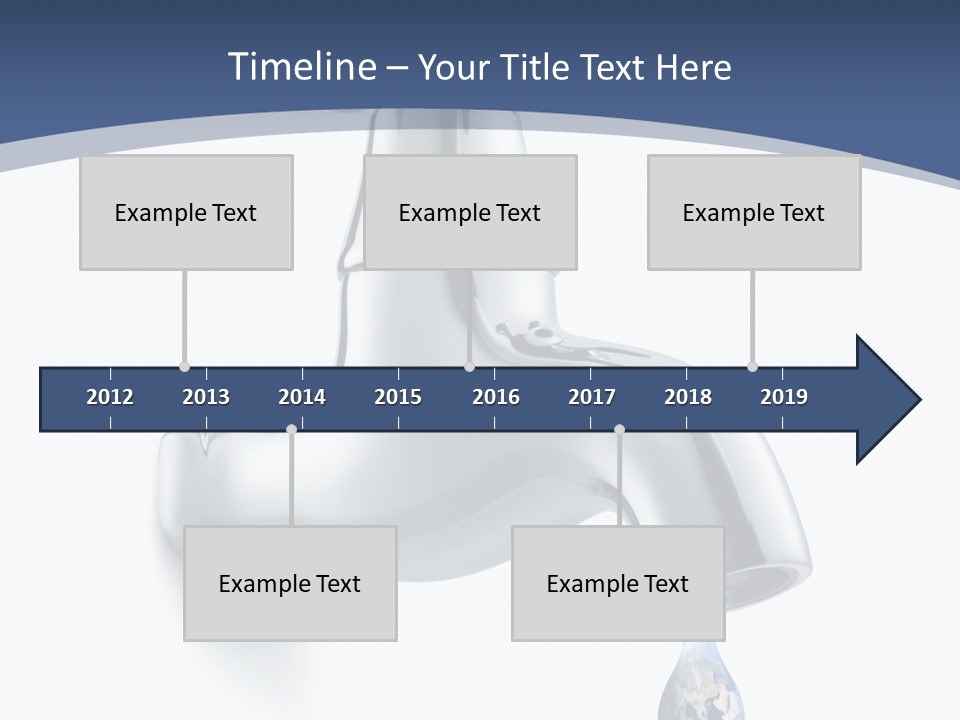 Faucet Drop White Background PowerPoint Template