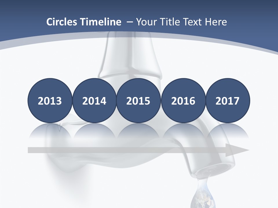 Faucet Drop White Background PowerPoint Template