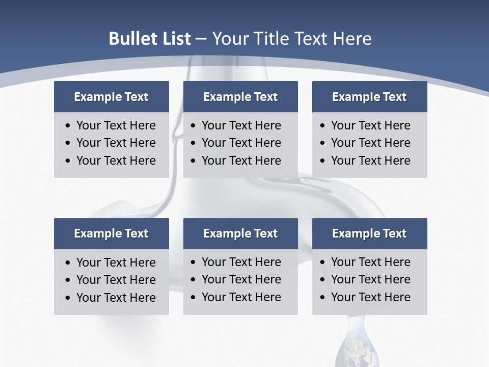 Faucet Drop White Background PowerPoint Template