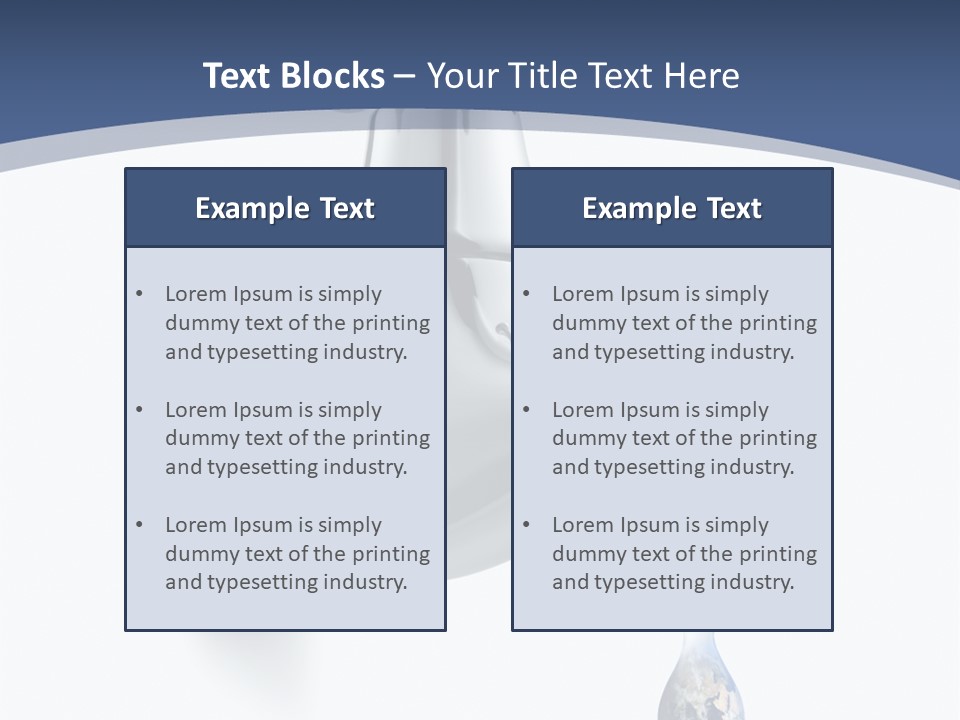 Faucet Drop White Background PowerPoint Template