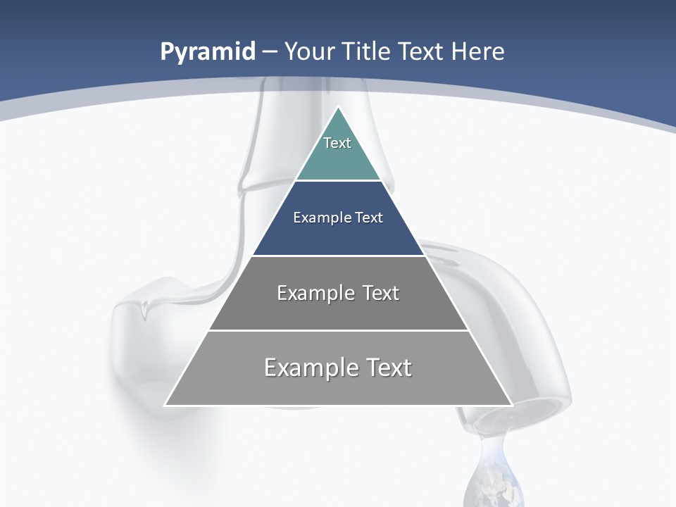 Faucet Drop White Background PowerPoint Template