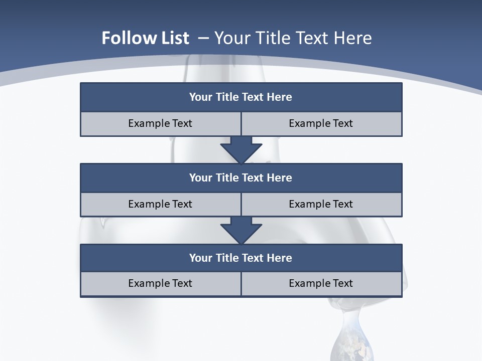 Faucet Drop White Background PowerPoint Template