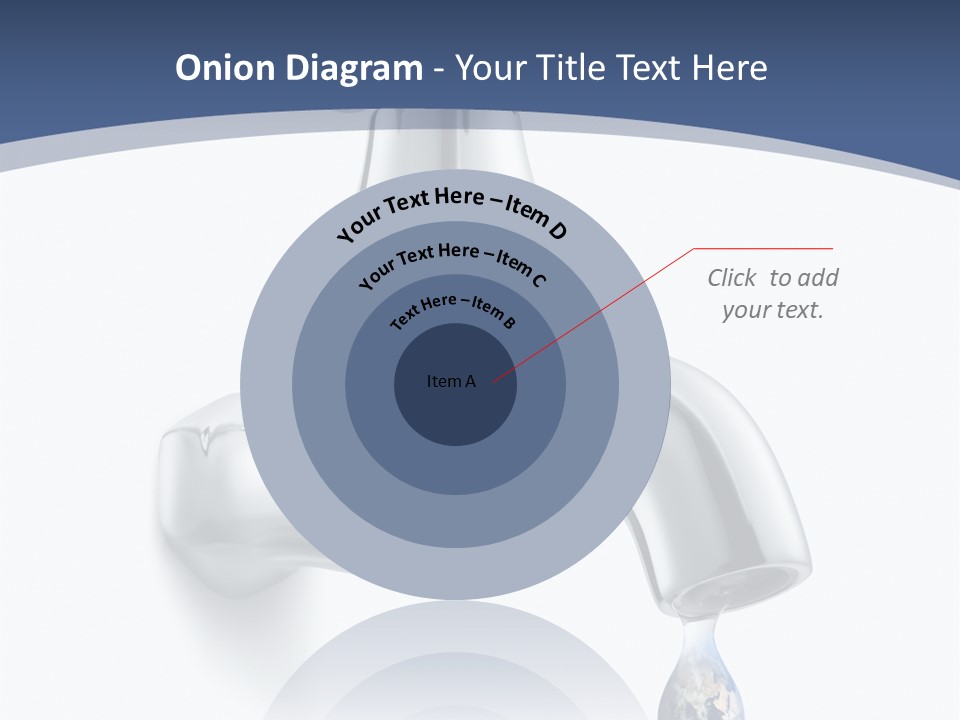 Faucet Drop White Background PowerPoint Template