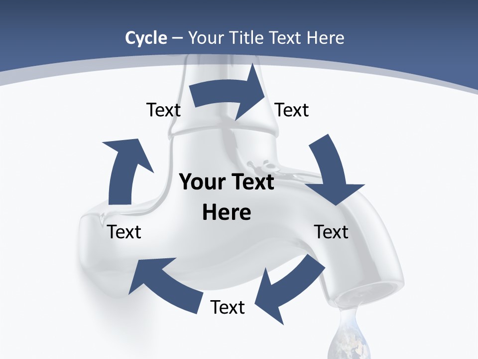 Faucet Drop White Background PowerPoint Template