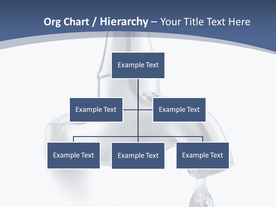 Faucet Drop White Background PowerPoint Template